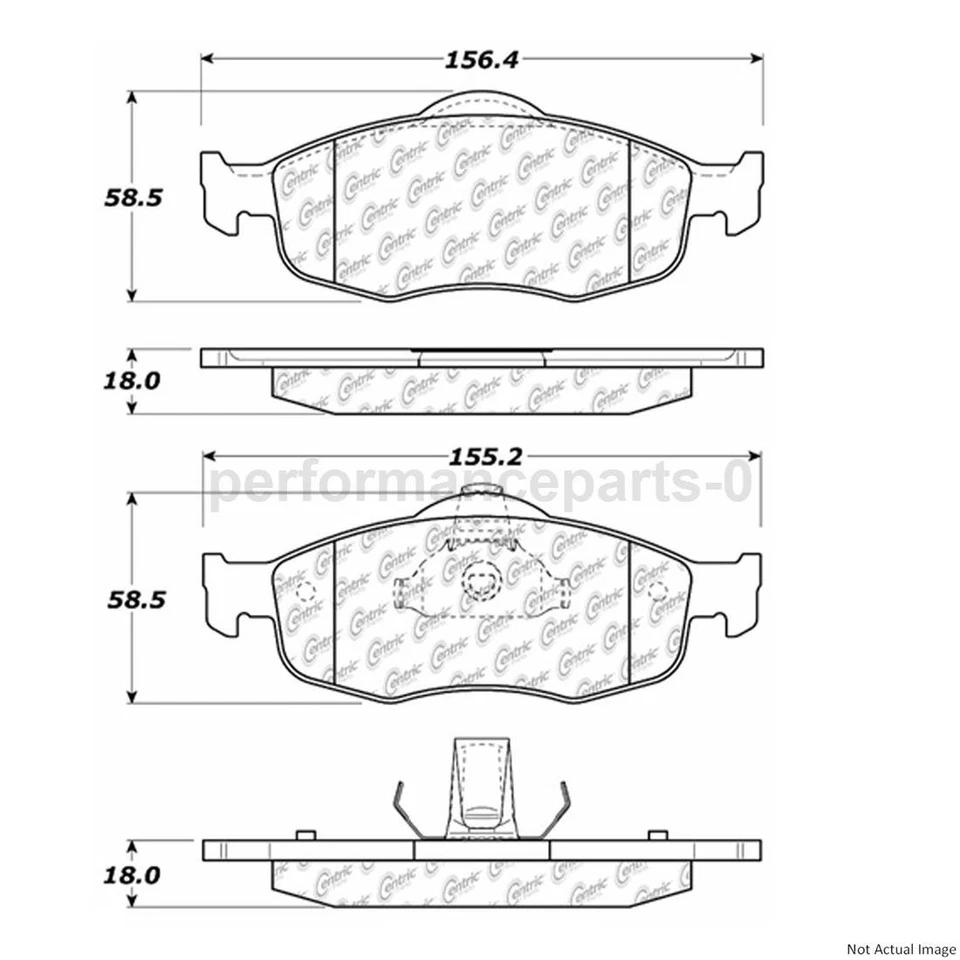 Front Disc Brake Pad Set Disc Brake Rotor for Ford Contour 1998-2000 - Image 4 of 4