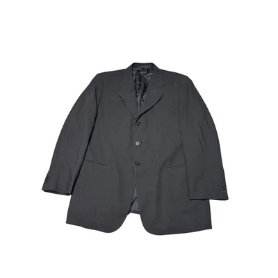 Giorgio Armani Le Collezioni Mens 3 Button Blazer Jacket Black Italy 46R