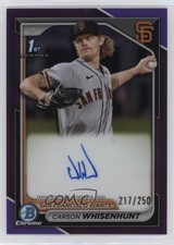 2024 Bowman Chrome Prospect Purple Refractor 217/250 Carson Whisenhunt Auto 08z4