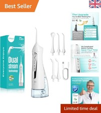 Rechargeable Water Dental Flosser with 5 Jet Tips - Ideal for Sensitive Teeth