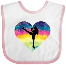 Inktastic Kickboxing Muay Thai Martial Arts Baby Bib Girls Lover Hobbies Apparel