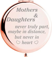 Rose Gold Pocket Makeup Mirror Mom Gifts from Daughter for Birthday Christmas