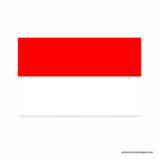 Indonesia Flag Sticker Decal Car Bumper Truck Motorcycle Vinyl 5x3 USA Made