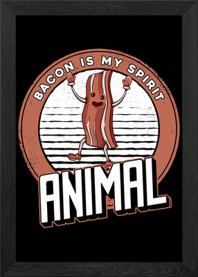 Speck Fleisch Schweinefleisch BBQ Gerahmtes Wandbild Poster Leinwanddruck Bild