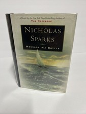 Product Image: SIGNED Message in a Bottle by Nicholas Sparks 1998 1st Edition 1st Printing HCDJ