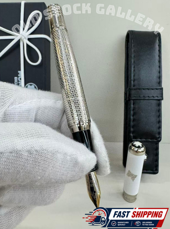 MB Great Characters Mohammad Ali Collectibles Fountain Pen w Montblanc Case Bid.
