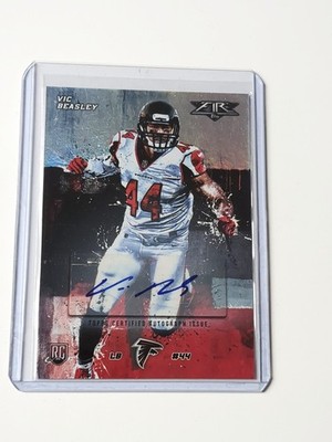 Topps Fire 2015 Vic Beasley Atlanta Falcons Rookie RC Auto Silver NFL /400