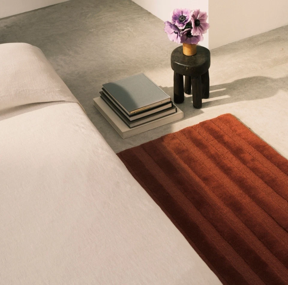 Hand-Tufted Wool Rug 9x12 ft -Nordic Knots Design Park 03 - Burgundy Rug 8x10 ft - Image 3 of 4