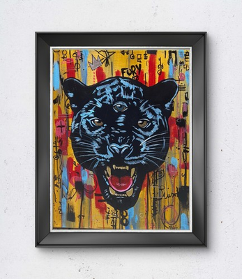 #ad Faris Art: Fear My 3rd Eye: 16x20: Neo Expressionism Artwork on Canvas $175.00