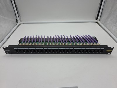 Brand-Rex GigaPlus Series 24 Port Cat6 plus RJ45 LSA Patch Panel UTP 1U Black