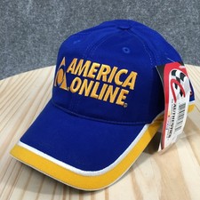 America Online Chase Authentics NASCAR Baseball Cap Unisex OS Curved Brim Blue