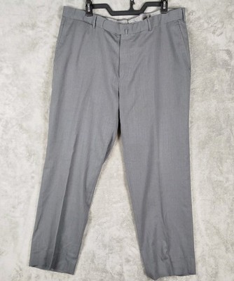 Ermenegildo Zegna Regular Fit Gray Wool Pants Mens 58R(38x27) Dress Trousers
