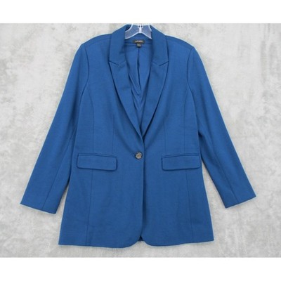 J Jill Blazer Small Jersey Notch Double Faced Stretch Career Office Atlantic