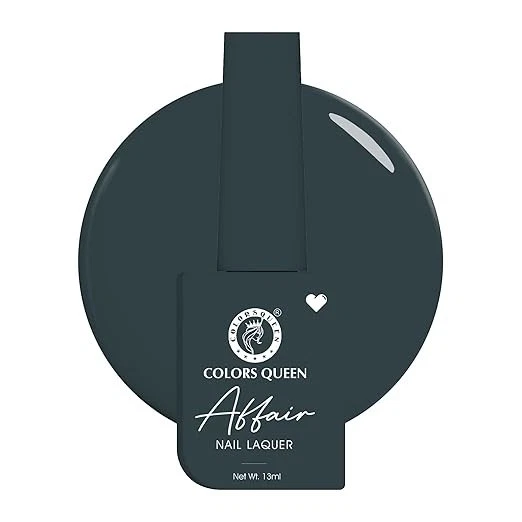 Colors Queen Affair Nail Polish - 25 Frost Grey, 13ml | Quick Drying, Long Lasti