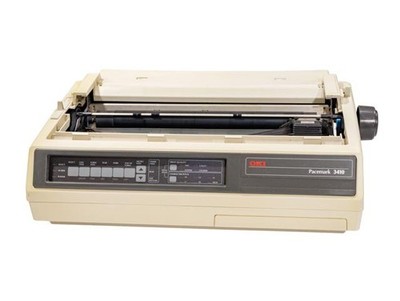 Used OKI Data 3410 Dot Matrix Printer MISSING PIECES