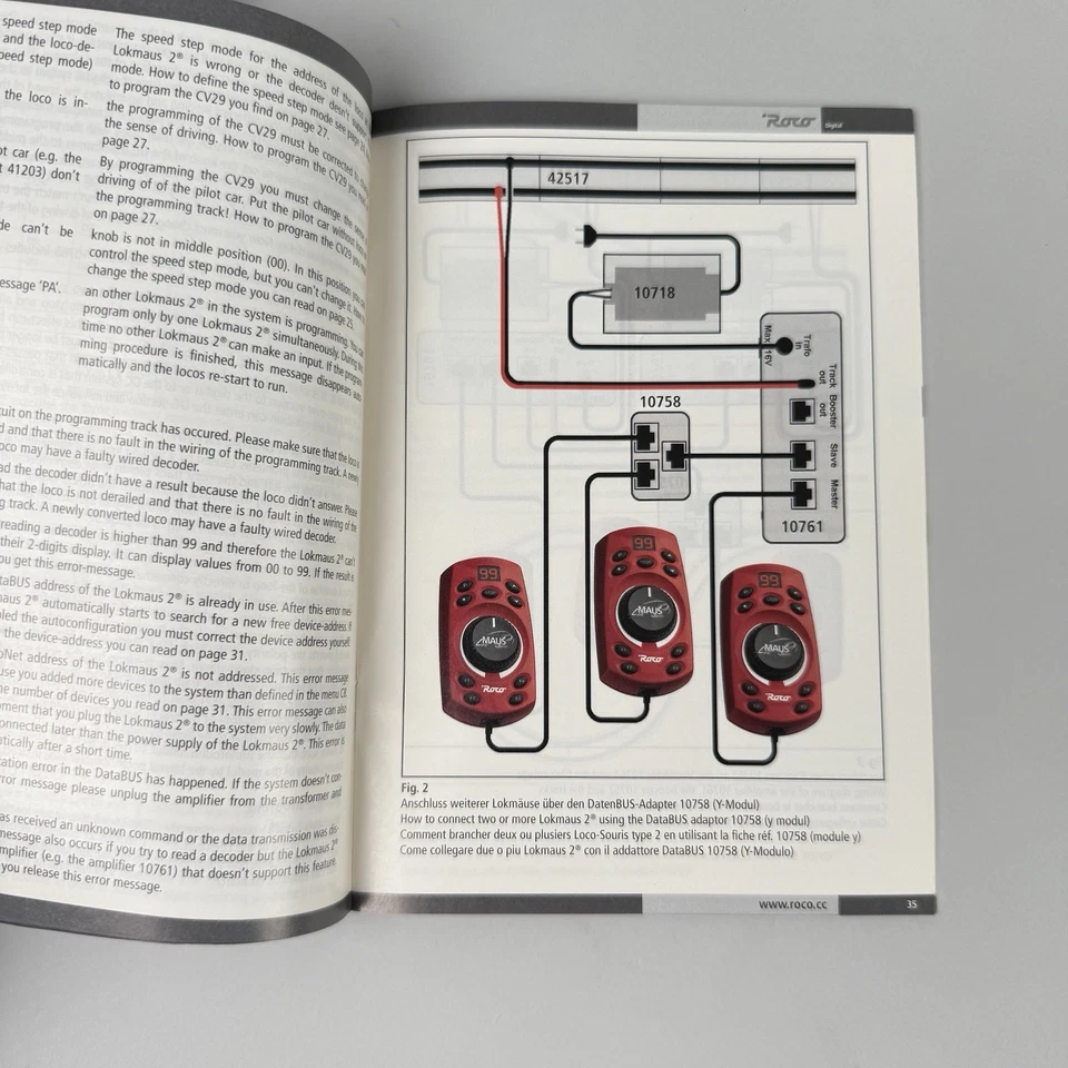 Roco  DCC 10764 Booster with Hand Held Power Mouse Controller + Track/Wiring - Image 4 of 4
