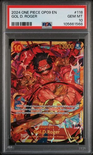2024 ONE PIECE OP09-EMPERORS IN THE NEW WORLD #118 GOL D. ROGER PSA 10