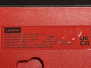 Lenovo 40B0 ThinkPad Universal Thunderbolt 4 Docking Station