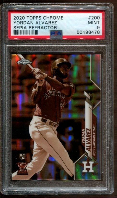 2020 Topps Chrome Sepia Refractor #200  Yordan Alvarez RC - PSA 9 Mint