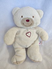 Doudou ours beige coeur rouge 30cm artesavi kiabi tbe