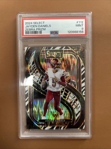 2024 Panini Select - Premier Level Jayden Daniels #112 Zebra Prizm (RC)