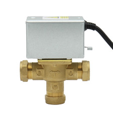 3-Port Mid-Position Motorised Valve 22mm Connection for Central Heating Systems