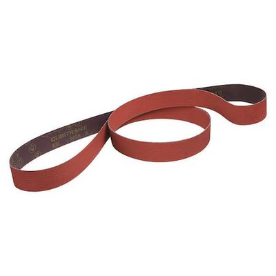 3M Cubitron 60410012979 Sanding Belt, 1 In W, 42 In L, Coated, Ceramic, 80