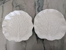 Bordallo Pinheiro White Cabbage Leaf Dish Set...