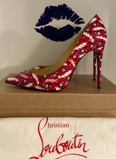 Christian Louboutin Pigalle Follies 100 Ginzana Red Patent Leather Pumps 36.5