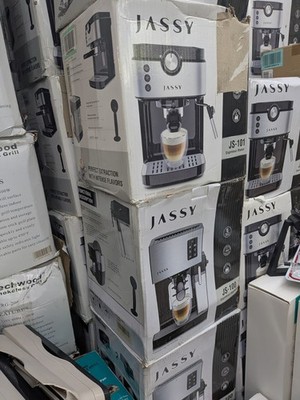 JASSY JS-101 19 Bar Espresso Cappuccino Latte Maker 1.4L Frother Black/Silver
