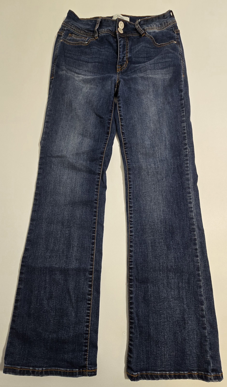 Angels Denim Blue Jeans Womens Stretch Size 8. Curvy Bootcut.