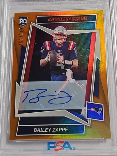 Bailey Zappe /149 Rc Auto PSA 9 Pop2 1 Higher Orange 2024 Rookies & Stars Browns - Picture 3 of 5
