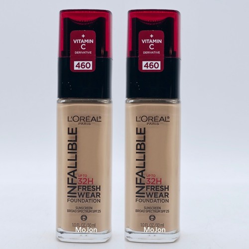2 Stück Loreal Infallible 24hr Fresh Wear Foundation 460 Golden Beige Lesen - Bild 1 von 5