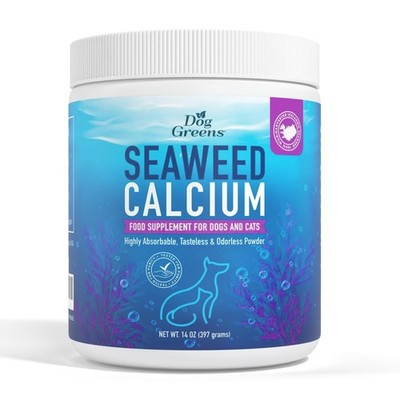 Dog Greens Seaweed Calcium for Pets, Vet Recommended, Tested for Purity, 14 Ounc
