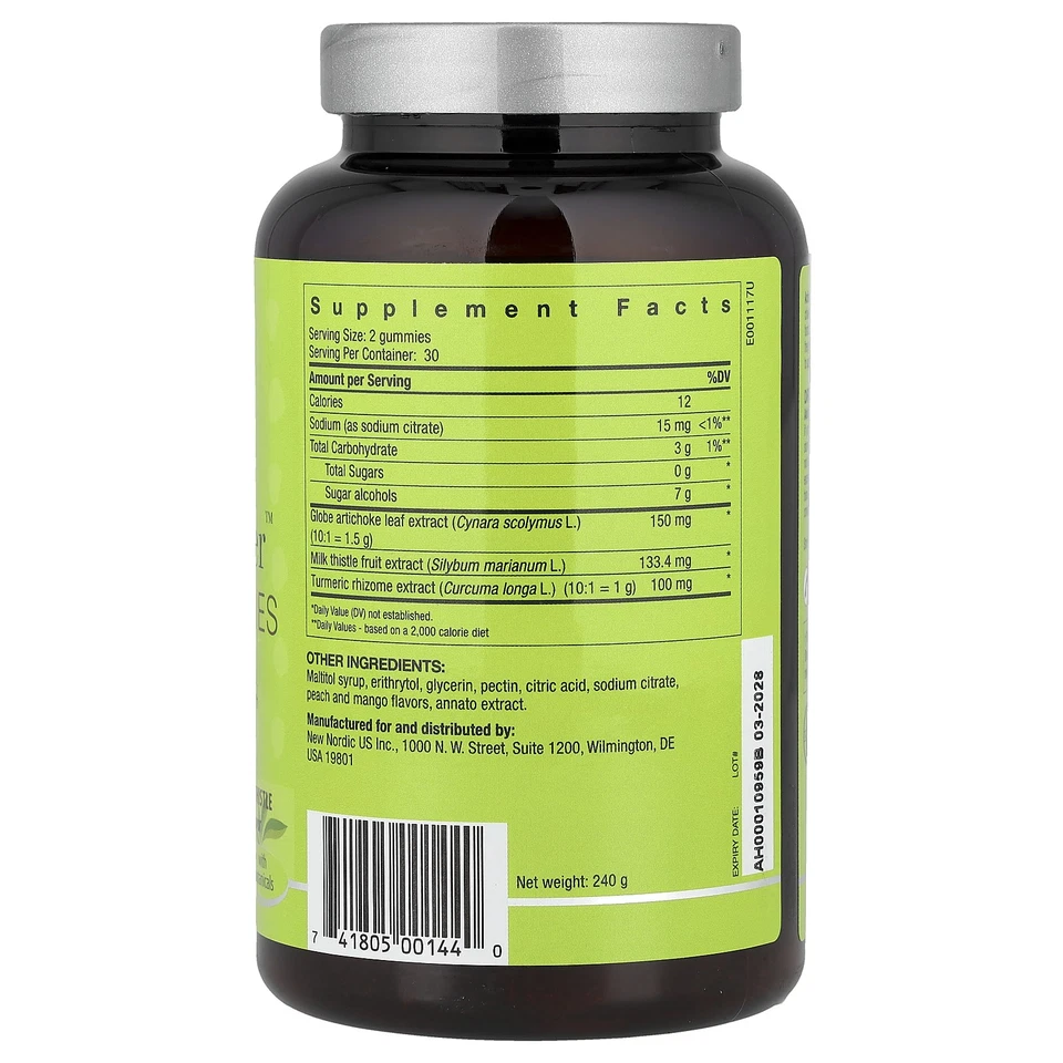 Gomitas veganas Active Liver™, melocotón/mango, 60 gomitas Foto 2 de 2