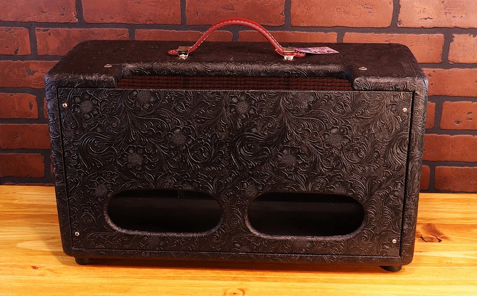 Gabinete de cabeza de lujo de panel estrecho 5e3/Tolex tooled occidental negro Foto 4 de 4