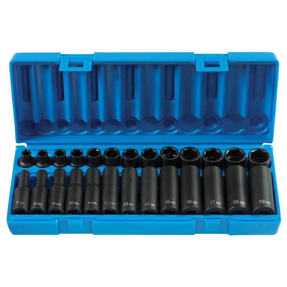 Grey Pneumatic Juego Métrico 1226 26 Piezas 3/8" Punta Estándar y Profunda - Imagen 1 de 1