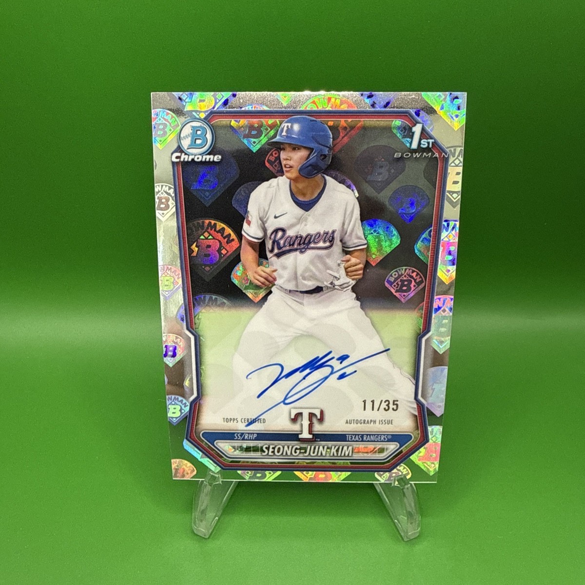 Seong-Jun Kim 2026 Bowman Logofractor 1st Auto /35 #Rangers | eBay