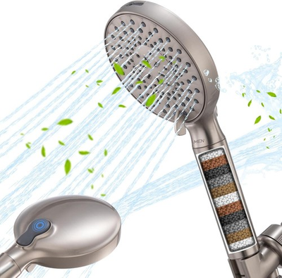 #ad HammerHead Showers® Solid Metal Handheld Shower Head 2.5 GPM Brushed Nickel $42.99