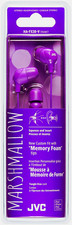 JVC HA-FX38-V Marshmallow In-Ear Stereo Earbuds Purple Memory Foam 3.5mm
