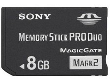 8 GB Sony Pro Duo Mark 2 Memory Stick For PSP UMD Card Expansion Very Good