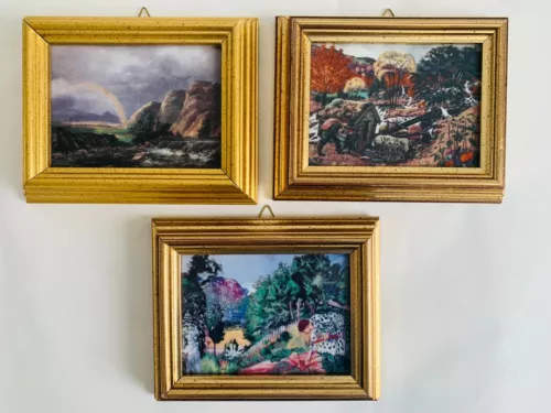 Set of3 Vintage Norwegian Art Tile, Nikolai Johannes Astrup and Johan Ch Dahl
