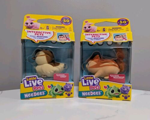 Little Live Pets NEEDEES Dandee Duck + Nibblee Chipmunk Interactive Pet NEW 2024