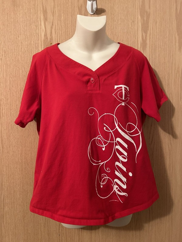Minnesota Twins Genuine Merchandise Jersey Style T-Shirt MLB Womems Size L