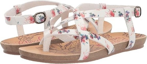 Blowfish Malibu Granola-B-T Tirantes Niños EE. UU. 8 Blanco Floral Sandalia Plana KHD996