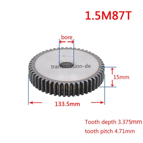 1/1.5 Mod 12-150 dientes engranaje frontal C45 engranaje de acero espesor 1M-10 mm 1.5M-15 mm - Imagen 174 de 180