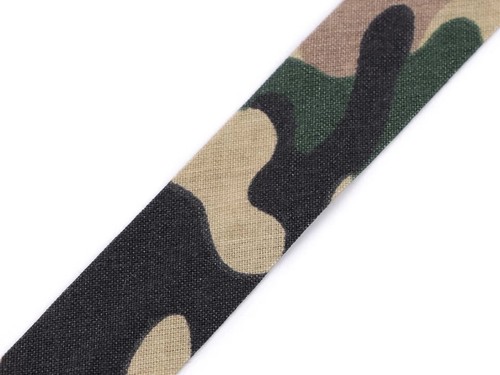 Schrägband Kantenband Einfassband 20mm 2cm Baumwolle 1m 3m 7m 14m Tarnmuster - Bild 2 von 3