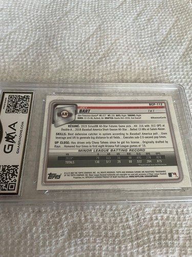 Joey Bart Giants 2019 Bowman cromo mega refractor radiocontrol # BCP112 grado 10 L@@K - Imagen 2 de 2