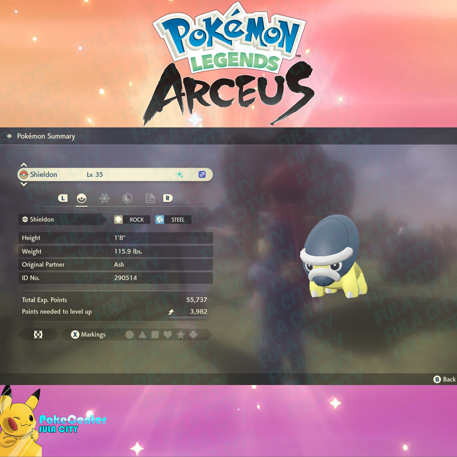 Pokemon Arceus Shieldon Location