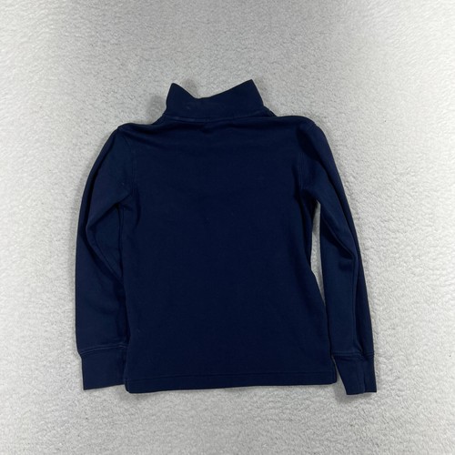 Polo Ralph Lauren 1/4 Zip Pullover Boy’s S/ 8 Preppy Navy Blue Classic Logo Knit - Picture 6 of 7